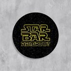 Placa Decorativa Redonda Star Bar Abierto? - 25x25cm