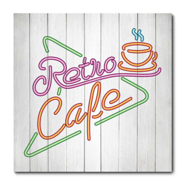 Placa Decorativa - Retrô Café - 1370plmk
