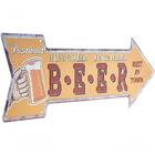 Placa Decorativa Retro Metal Laranja Seta Para Sala Quarto