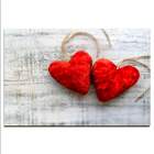 Placa Decorativa Romântica Corações De Pelúcia Mdf 30x45cm