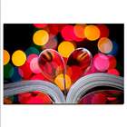 Placa Decorativa Romântica Páginas De Coração Mdf 20x30cm