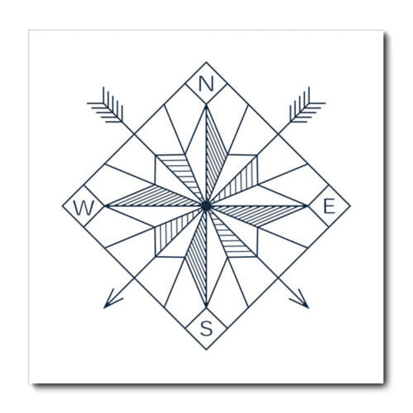 Placa Decorativa - Rosa Dos Ventos - 1897plmk