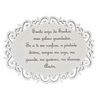 Placa Decorativa Santo Anjo Com Arabesco Mdf 3mm Branco  - D'