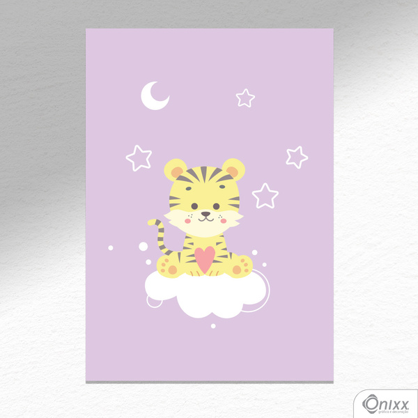 Placa Decorativa Série Animais Legais ( Tigre ) A4