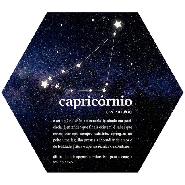 Placa Decorativa Signos: Capricórnio (22x25cm)