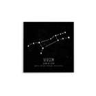 Placa Decorativa Signos Virgem Preto e Branco 29x29cm