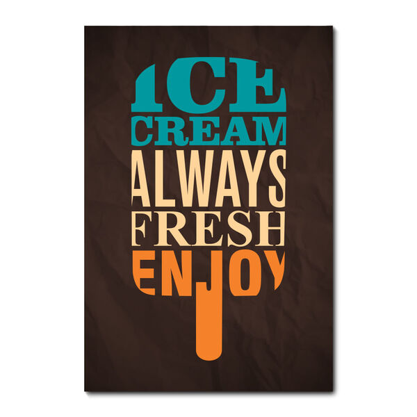 Placa Decorativa - Sorvete - 1337plmk