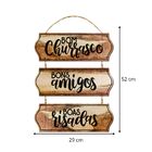 Placa Decorativa Temática Bom Churrasco Mdf 29x52cm - Wp Conn