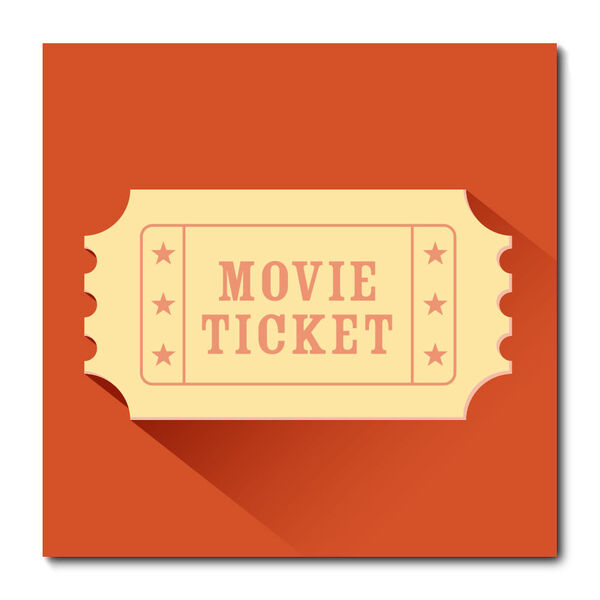 Placa Decorativa - Ticket - Cinema - 1325plmk