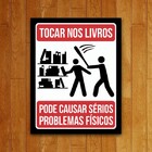 Placa Decorativa Tocar Nos Livros