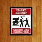 Placa Decorativa Tocar Nos Quadrinhos