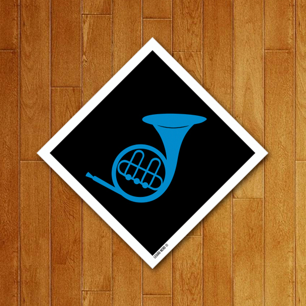 Placa Decorativa Trompa Azul