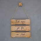 Placa Decorativa Tudo Aqui Já Foi Um Sonho Com Corda Sisal -