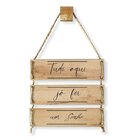 Placa Decorativa Tudo Aqui Já Foi Um Sonho Com Corda Sisal -