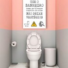 Placa Decorativa Use O Banheiro Não Deixe Vestígios - 20x30cm