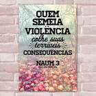 Placa Decorativa Versículos Bíblicos 07 Mdf 20x30cm