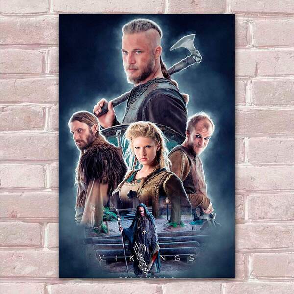 Placa Decorativa Vikings 10 Mdf 30x45cm