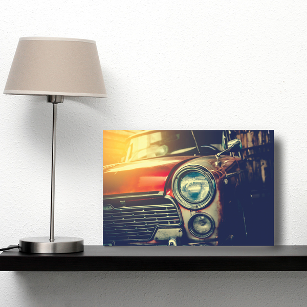 Placa Decorativa Vintage Carro Antigo Vermelho 20x30cm