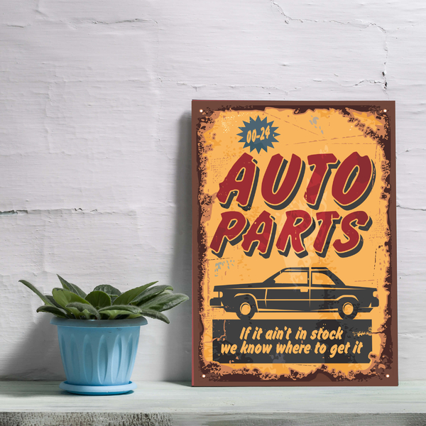 Placa Decorativa Vintage Carros Auto Parts 20x30cm Leroy Merlin Aceitamos encomendas de placas decorativas. leroy merlin