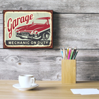 Placa Decorativa Vintage Carros Garage 30x40cm