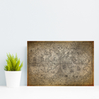 Placa Decorativa Vintage Mapa Antigo 20x30cm