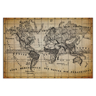 Placa Decorativa Vintage Mapa Antigo Meridional 30x40cm