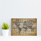 Placa Decorativa Vintage Mapa Antigo Meridional 30x40cm