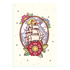 Placa Decorativa Vintage MDF Marinha Caravela 30x40cm