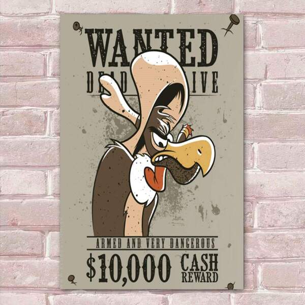 Placa Decorativa Zeca Urubu Procurado Mdf 30x45cm