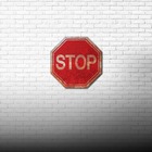 Placa Decorativos Mdf 35x35 Stop Pare