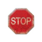 Placa Decorativos Mdf 35x35 Stop Pare