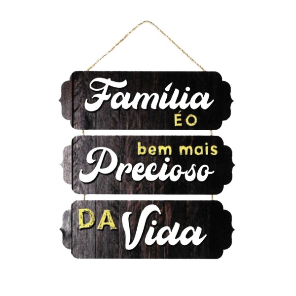 Placa Dizeres E Corda Mdf