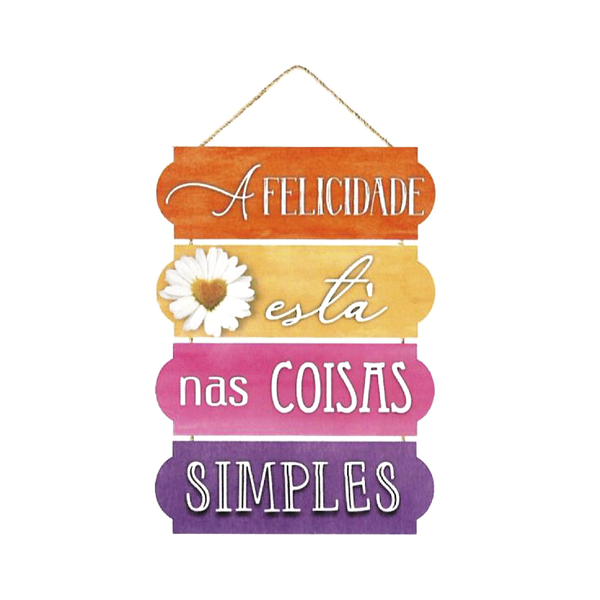Placa Dizeres E Corda Mdf