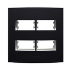 Placa e Suporte 4X4 4 Módulos Distanciado Preto Inovapro Class