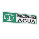 Placa "Economize Água" Plástico 5x25cm