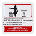 Placa "Educativa Feminino" Plástico 15x15cm