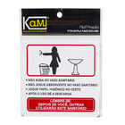 Placa "Educativa Feminino" Plástico 15x15cm