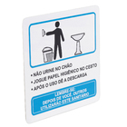 Placa "Educativa Masculino" Plástico 15x15cm