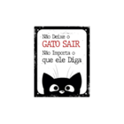 Placa Em Poliestireno 18x23cm - Nao Deixe O Gato Sair, Nao Im