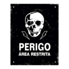 Placa Em Poliestireno 18x23cm - Perigo Area Restrita