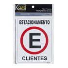 Placa "Estacionamento Clientes" Plástico 23x18cm