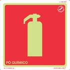 Placa Extintor Pó Químico - 20X20Cm