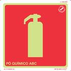 Placa Extintor Pó Químico Abc - 20X20Cm