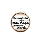 Placa Formato Barril  Dizeres 2dmdf