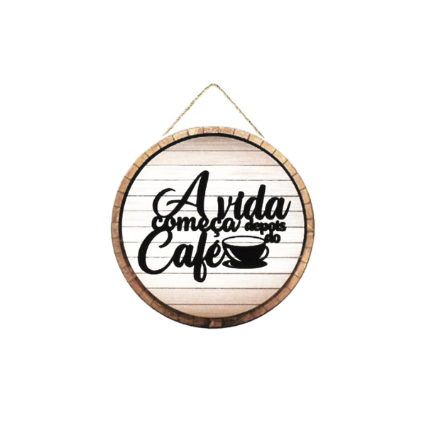 Placa Formato Barril  Dizeres 2dmdf