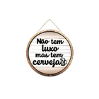 Placa Formato Barril Dizeres 2dmdf