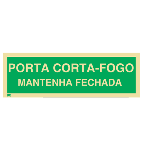 Placa Fotoluminescente 12x24 Porta Corta-fogo M4 Br Controll