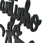 Placa Frase Cantinho Do Café Preto Fosco Decorativo Mdf Mod1