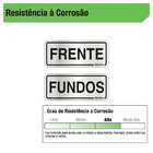 Placa "Frente/Fundos" 15x6cm