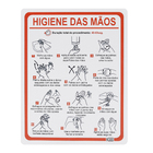 Placa "Higiene das Mãos" Plástico 23x18cm